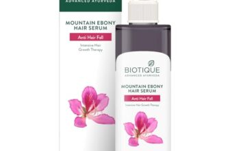 Biotique Bio Mountain Ebony Vitalizing Serum | Prevents Hair Fall & Soothes Scalp| Promotes Hair Growth | 100% Botanical Extracts | Suitable For All Skin Types | 200Ml