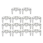 Go Hooked Flower Pot Stand | Gamla Stand | Plant Pot Stand For Indoor Plants, Balcony, Indoor Living Room, Terrace, Patio (Black, Pack Of 4)