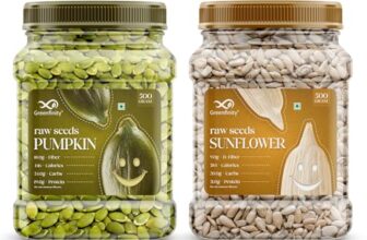 Greenfinity Seeds Combo, 2Kg | Pumpkin Seeds 1Kg (500Gx2) + Sunflower Seeds 1Kg (500Gx2) | High Protein & Fiber | Raw, Natural & Unroasted | Superfood For Healthy Snacking | Vegan & Gluten-Free.