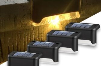 Btag Sun-Powered Deck Light, Rechargeable Waterproof Led Sun-Powered Lights For Stairs, Step, Fence, Railing, Yard With Ip65 Protection With Wide Angle Lighting Pack Of 4