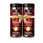 Bevzilla 100% Arabica Instant Coffee Powder – 400G (200G X 2 Jars) | Strong Classic Blend | Makes 200 Cups | For Espresso, Latte, Cappuccino | Hot & Cold | Unbreakable Jar