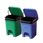 Signoraware Signora Ware Plastic Modern Lightweight Dustbin For Home And Office 7Ltr, Blue+Green, Step-On