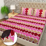 Flipkart Smartbuy 104 Tc Cotton Double Jaipuri Prints Fitted (Elastic) Bedsheet(Pack Of 1, Multicolor-3)
