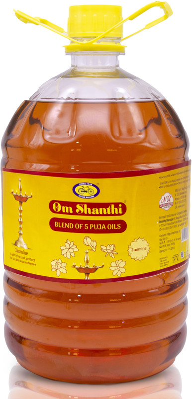 Cycle Om Shanthi Pure Puja Oil, Blend – Jasmine Fragrance (5 Ltr)(5.074 Kg)