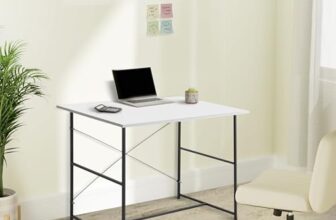 Amazon Brand – Solimo Table Study Computer Office Table For Adults | Computer Table For Work Office Desk,Pc Desktop Table,Wooden Table For Office Work With Smooth Edges |White