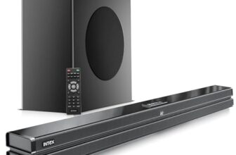 Intex 2.1 Wireless Soundbar With 6.5” Subwoofer 180W Powerful Output Bluetooth 5.1 Hdmi Arc Optical Aux Usb Deep Bass Home Theatre Sound System For Tv Music And Movies (Black)