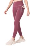 Nexsus Apparels Gym Wear Mesh Leggings | Workout Pants With Side Pockets | Stretchable Tights Sports Fitness Yoga Track Pants For Women & Girls
