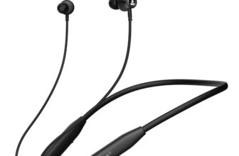 Boat Rockerz 111, 40Hrs Battery, Dual Device Pairing, Enx Tech, Low Latency Mode, Fast Charging, Btv5.3, Ipx5, Type-C Interface, Bluetooth Neckband, In Ear Wireless With Mic Earphones (Active Black)