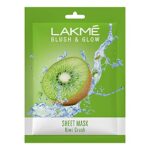 Lakme Blush & Glow Kiwi Sheet Mask, 25 Ml