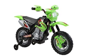 Brunte Green Kids Battery Operated Ride On Lean Bike With Light