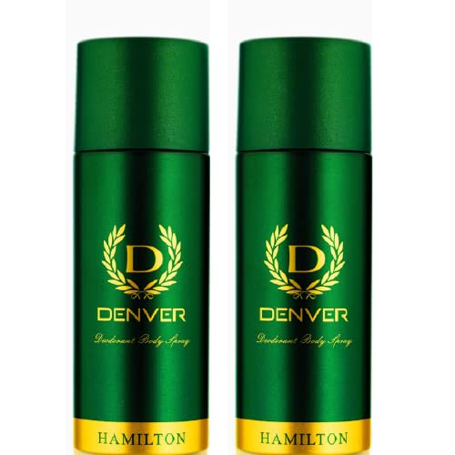 DENVER Hamilton Deo – 165ML Each (Pack of 2) | Long Lasting Deodorant Body Spray for Men