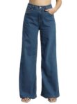 Adbucks Women Straight Fit High-Rise Stretchable Jeans (30, Blue)
