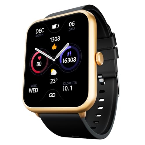 Fire-Boltt Ninja Call Pro Plus Smart Watch 1.83 Inch With Bluetooth Calling, Ai Voice Assistance, 100 Sports Modes Ip67 Rating, 240 * 280 Pixel High Resolution (Gold Black)