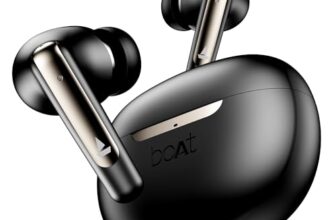 Boat Airdopes 141 Anc(~32Db), 50Ms Low Latency, 4Mics Enx,42Hrs Battery, Fast Charge,Ipx5, V5.3 Bluetooth Tws In Ear Earbuds Wireless Earphones With Mic (Gunmetal Black)