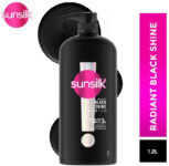 Sunsilk Radiant Black Shine Shampoo, With 3% Vita-Gloss Complex(1200 Ml)