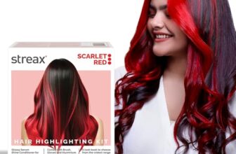 Streax Hair Colour Highlight Kit | Scarlet Red – Pack Of 1 | Enriched With Walnut & Argan Oil | For Women | Rich, Vibrant, Easy To Use, Diy Application