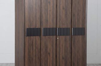 Home Centre Particle Board Lewis Nxt Four Door Hinged Wardrobe, Brown