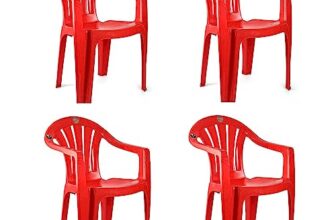 Cello Capri Arm Chair (Red, Set Of 4)