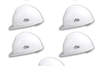 Allen Cooper Industrial Safety Helmet Sh-701, Plastic Cradle With Manually Adjustable Headband – White (Pack Of 5)