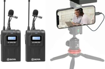 Boya By-Wm8 Pro-K2 Uhf Omnidirectional Dual-Channel Wireless Microphone System With One Receiver And Two Transmitter (Black)