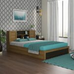 Home Centre Helios Vincent King Bed With Headboard And Box Storage – Brown