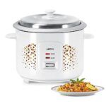 Milton Euroline Excel 1.8 Liter Electric Rice Cooker With Additional Cooking Bowl, 700 Watt | Auto Cook & Keep Warm Function | Steam Vent | Thermostat Precision Control