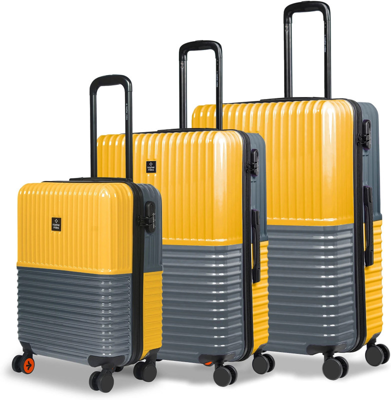 Vip Evolve – S03 Set Of 3 (Cabin+Medium+Large) Trolley Bag, Cm | Combination Lock | 8 Wheels | 7 Year International Warranty | Maroon & Three Grey Duffle Bags