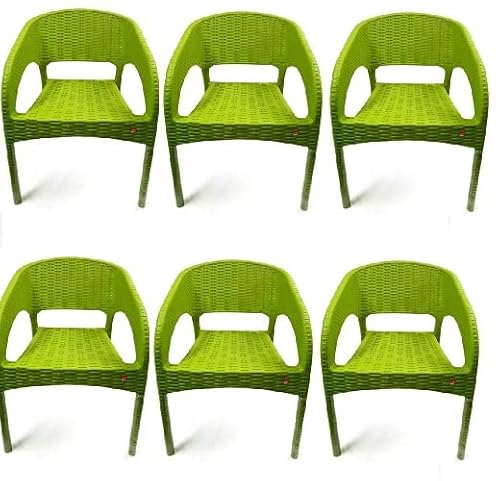 Cello Kraze Chair Mehendi Green (Set Of 6) | Strong And Durable | Easy To Clean | Chair For Living Room, Bed Room, Kitchen, Office Room, Outdoor | 3 Years Warranty