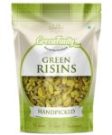 Greenfinity Premium Seedless Fresh Green Raisins 1Kg Value Pack – Nutritious, Sweet, And Healthy Snacking Option With Seedless Green Kishmish