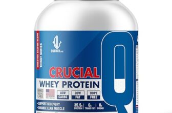 Quenchlabz Crucial Whey Protein 1Kg Chocolate | 35.5G Protein Per Serving | Low Carb, Low Fat, No Sugar | Muscle Recovery & Growth | Fssai Certified