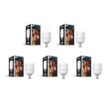 Goldmedal Thor 50W B22 Base Led Bulb For Home & Office | Energy Efficient | 230 Degree Light Coverage | Surge Protection Up To 4Kv | Rated Life 15000 Hrs | Cool Daylight (6500K) |Pack Of 5