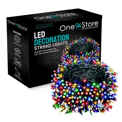 One94Store 36 Ft Multicolor Led Pixel String Light | 360° Decorative Copper Wire Fairy Lights For Diwali, Christmas, Wedding, Party & Home Decoration | Bright Serial Led | (Pack Of 1)