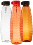 Amazon Brand – Solimo Plastic Water Bottles | Set Of 3 | Break Proof | Freezer Safe | Bpa Free | Leak Proof | 1 Ltr | Multicolor, Beta