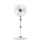 Havells Gatik Pro 400Mm Pedestal Fan| 120 Ribs Guard For Safety| Smooth Oscillation| Heavy Base| Isi Marked | 2 Year Warranty | Wine Red