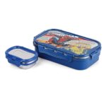 Cello Thermo Click Toons Medium | 100% Food Grade | Leak Proof & Break Resistant | 2 Containers Lunch Box, 915 Ml, Blue