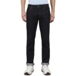 Wrangler Men’S Blue Straight Fit High Rise Jeans