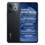 Realme Narzo 80 Lite 4G (Obsidian Black, 6Gb+128Gb) | 6300Mah Segment’S Biggest Battery | 7.94Mm Slim Design | 300% Ultra Volume | Pulse Light: 9 Colors, 5 Glow Modes | Ai Assist