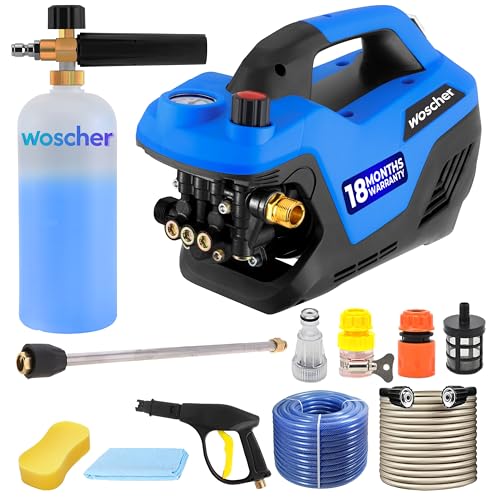Woscher Car Washer High Pressure Gun Pressure Washer For Car, Car Washing Pump For Car, Bike And Home Use Cleaning |18 Months Warranty | 100% Copper Motor | 2400 Watts | 240 Bars |