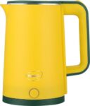 Pigeon By Stovekraft Evoke Electric Kettle With Stainless Steel Body, 1.8 Litre, Used For Boiling Water, Making Tea And Coffee, Instant Noodles, Soup Etc. (Yellow)