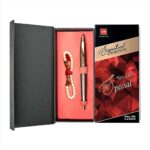 Cello Signature Pen Gift Set | Blue Ink | Pack Of 1 Rakhi & 1 Ball Pen | Premium Metal Pens For Office Use | Corporate Gifting | Stylish Gifts For Brother|Rakhi Set |Rakshabandhan Gifting
