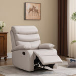 Oakcraft Leatherette Manual Recliner(Finish Color – White, Diy(Do-It-Yourself))