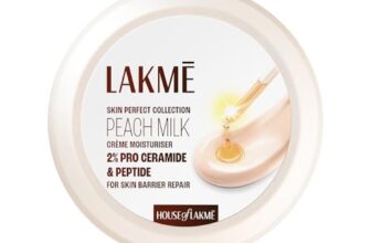 Lakmé Peach Milk Creme Moisturizer With 2% Pro-Ceramide & Peptides | Repairs Damaged Skin Barrier & Gives Intense Hydration | For Dry, Normal & Sensitive 300G