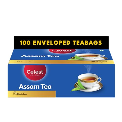Celest Tea Bags 100 | Enveloped | Assam Black Tea Bags | Teabag | Rich Taste Of Assam Tea | Diwali Gift