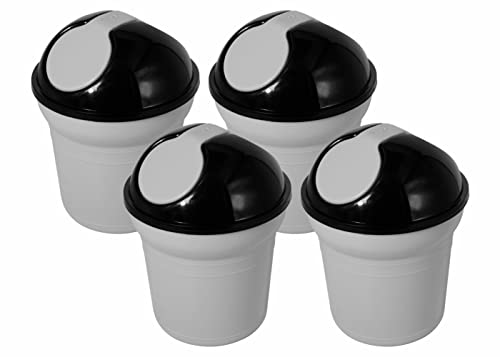 Wonder Homeware Server Euro Dustbin For Car/Desk, Set Of 4 Pc Dustbin 2 Ltr, Grey Color