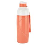 Cello Puro Funtron 900 | Plastic Water Bottle | Easy Carry Wrist Belt | Keeping Content Cold For Long | 730Ml, Pastel Peach
