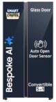 Samsung Smart Choice 653 L, 3 Star, Bespoke Ai, Glass Door, Frost Free, Double Door, Convertible 5-In-1 Digital Inverter, Side By Side Refrigerator With Auto Open Door (Rs76Cb81A341Hl, Clean Navy)