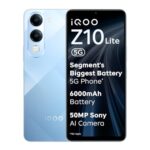 Iqoo Z10 Lite 5G (Titanium Blue, 4Gb Ram, 128Gb Storage) | 6000 Mah Battery | Dimensity 6300 5G Processor With 433K+* Antutu Score | Ip64 Rated & Military Grade Shock-Resistance*