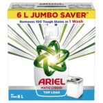 Ariel Liquid Detergent Top Load – 6L Jumbo Saver | Removes 7 Day Dried-In Stains In 1 Wash Inside Washing Machine | Now At Price Of Powders | Amazing Fragrance | Protects Colours | Dissolves Faster