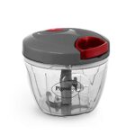 Pigeon Plastic Large Handy And Compact Chopper With 3 Blades For Effortlessly Chopping Vegetables And Fruits (14646, 650 Ml, Grey)
