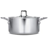 Milton Pro Cook Triply Stainless-Steel Casserole Handi/Stock Pot/Biryani Pot With Lid 22 Cm, 4 Litre, Cook-N-Serve Bowl, Gas And Induction Friendly, 3 Years Warranty